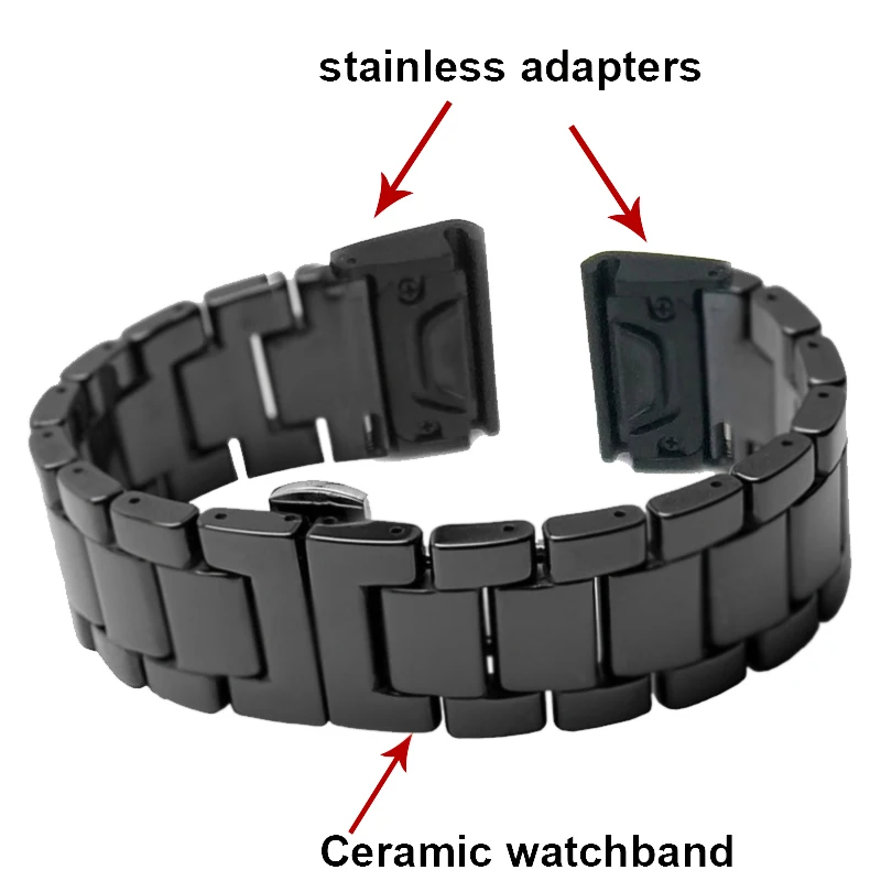 26 22mm Watchband For Garmin Fenix 7 6 6X Pro 5 5X Plus 3HR Ceramic Band Fenix6 Fenix5 7X Watch Quick Release Wrist Strap