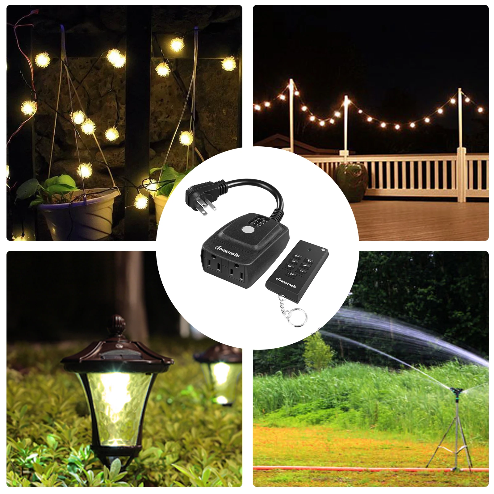 Dewenwils outdoor light sensor timer best sale
