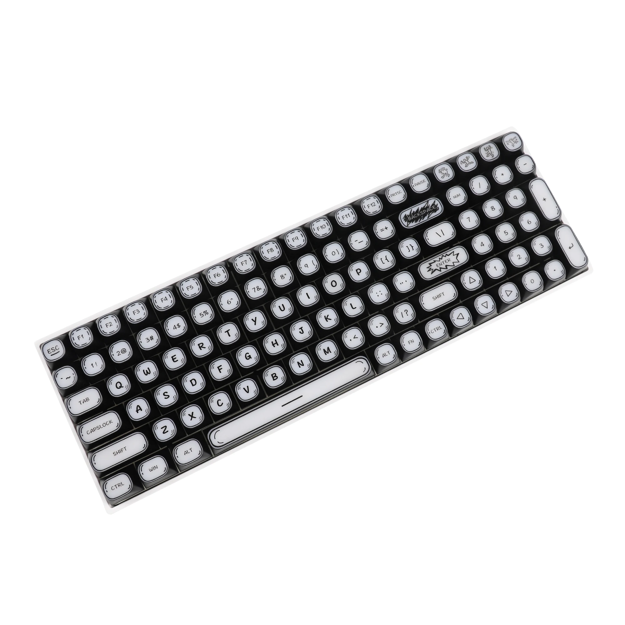 ymdk abs ma perfil espessura graffiti brilhar através esboçado keycap para