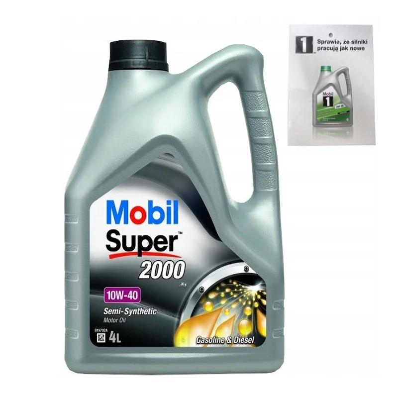 MOBIL SUPER 2000 X1 10W40 A3/B3 4L MB 229.1 VW 501 01/ 505 00 + ZAWIESZKA  z Polski za $23.37 / ~87zł
