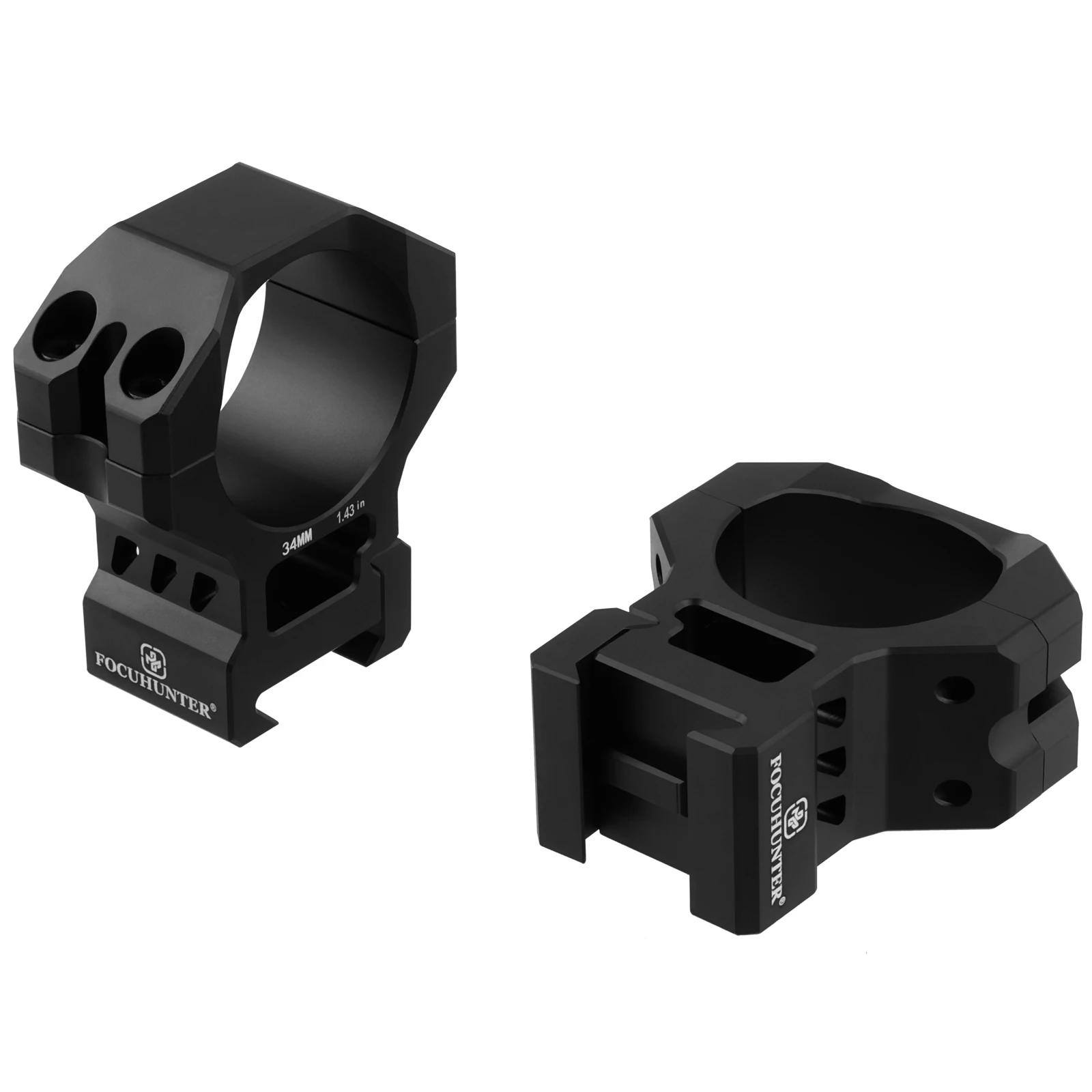 FOCUHUNTER 34mm Scope Mount adaptador 34mm Diameter Tactical Sight Ring Mount Hunting 20mm Base Sights Ring Adapter
