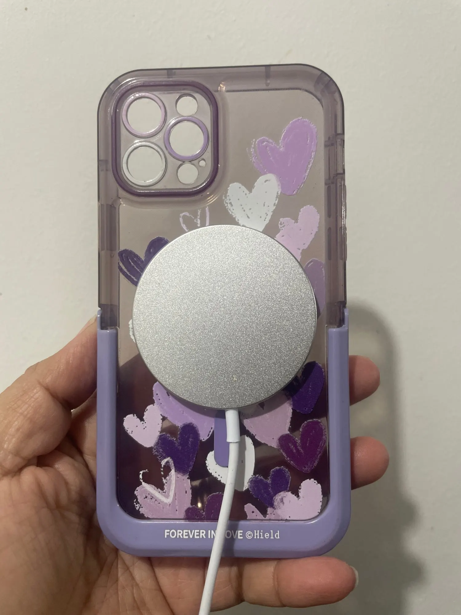 Magnetic Wireless Charger Fast Charging Pad Stand With Type C Cable photo review