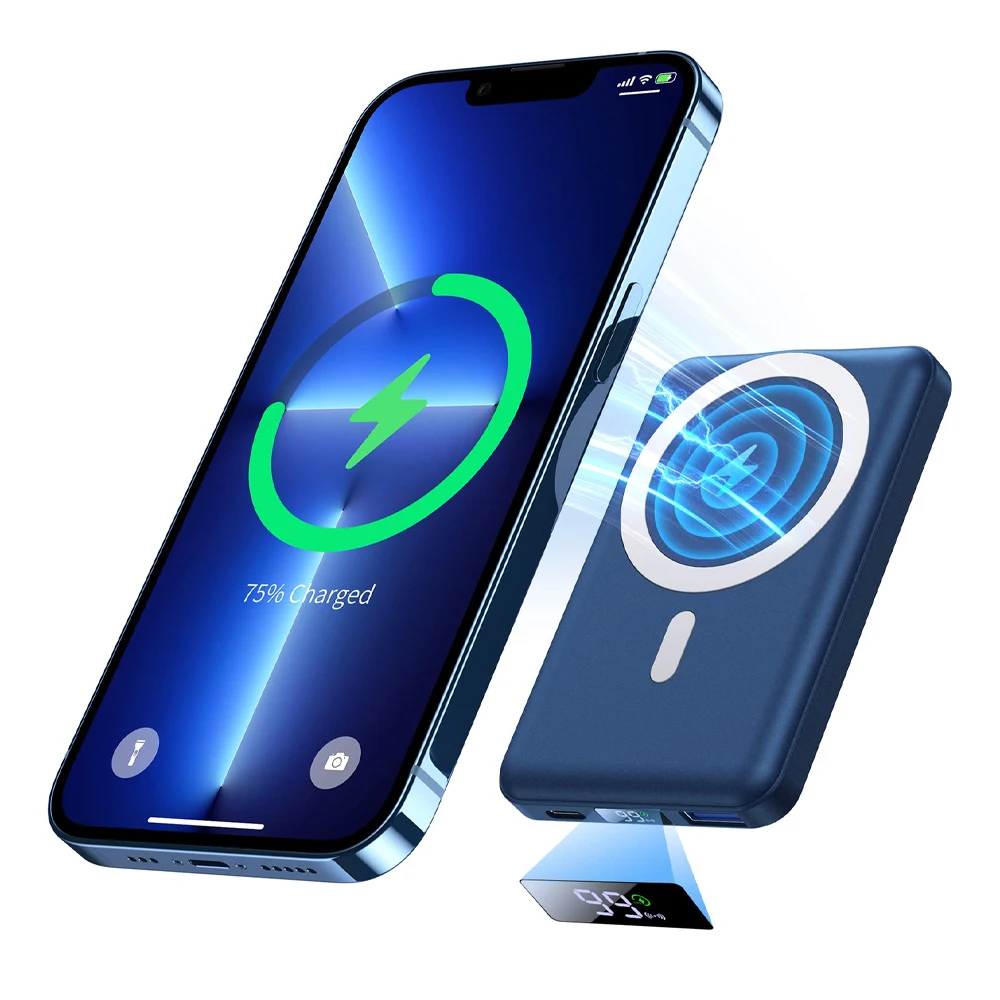 10000mAh MaxSafe Wireless Power Bank Qi 15W PD 20W Schnelle