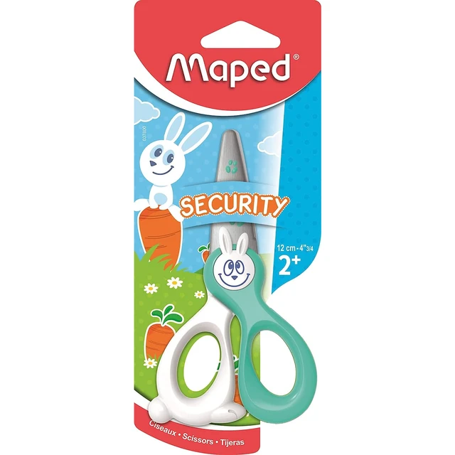 Maped Kidipulse 4.75 (12 cm) Spring-Assisted Plastic Safety Scissors with  Flexible Asymmetrical Handles - AliExpress