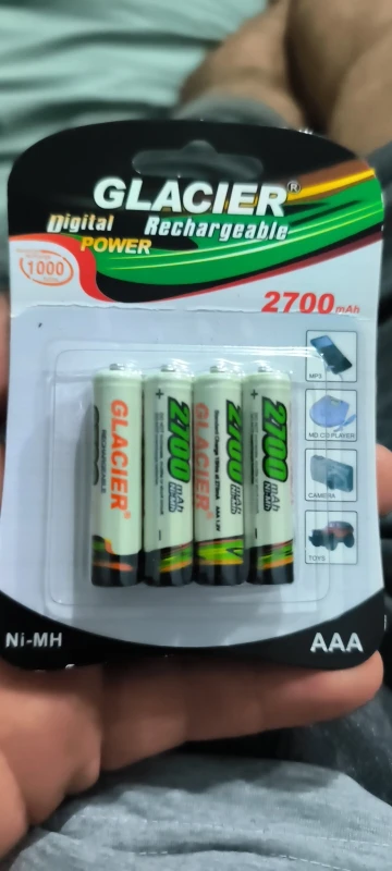 SKYTUR Conjunto de Pilhas Verdes AAA com 4 Unidades Recarregaveis 2700mAh Ni-MH - ENVIO RÁPIDO PARA TODO O BRASIL photo review