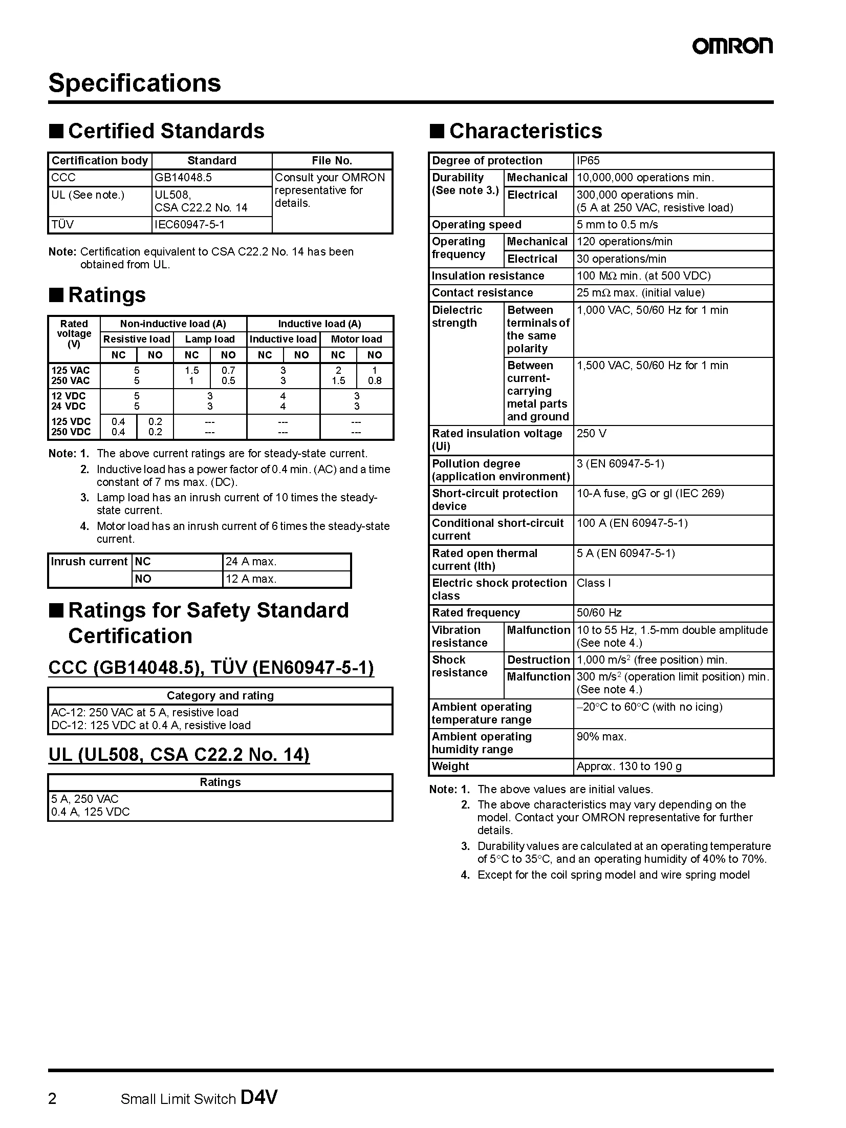 OMRON Endschalter D4V-8108SZ-N Original Neu Authentisch 8104SZ-N 8107Z-N 8166Z 8111Z 8112Z 8122Z Serie für Industrielle Anwendungen – Detail 2