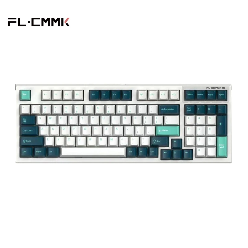 FL · ESPORTS FL980 키보드, 98 키 유선 블루투스, 2.4G 무선 RGB 기계식 키보드, 전체 키 스왑 가능, 게임 사무실 장비