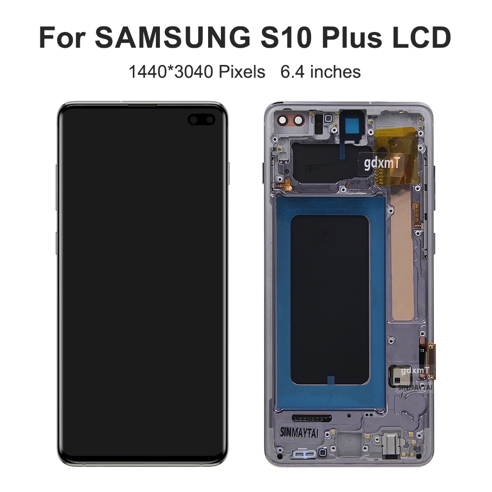   AMOLED LCD ÷  ġ ũ, Ｚ S10 ÷ G975, G975F, SM-G975F ÷, 6.4 ġ