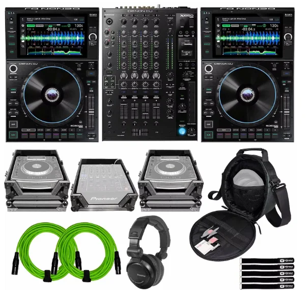 데논 SC6000 프라임 프로 DJ 미디어 플레이어 쌍, X1850 프라임 클럽 믹서 팩, , 신제품