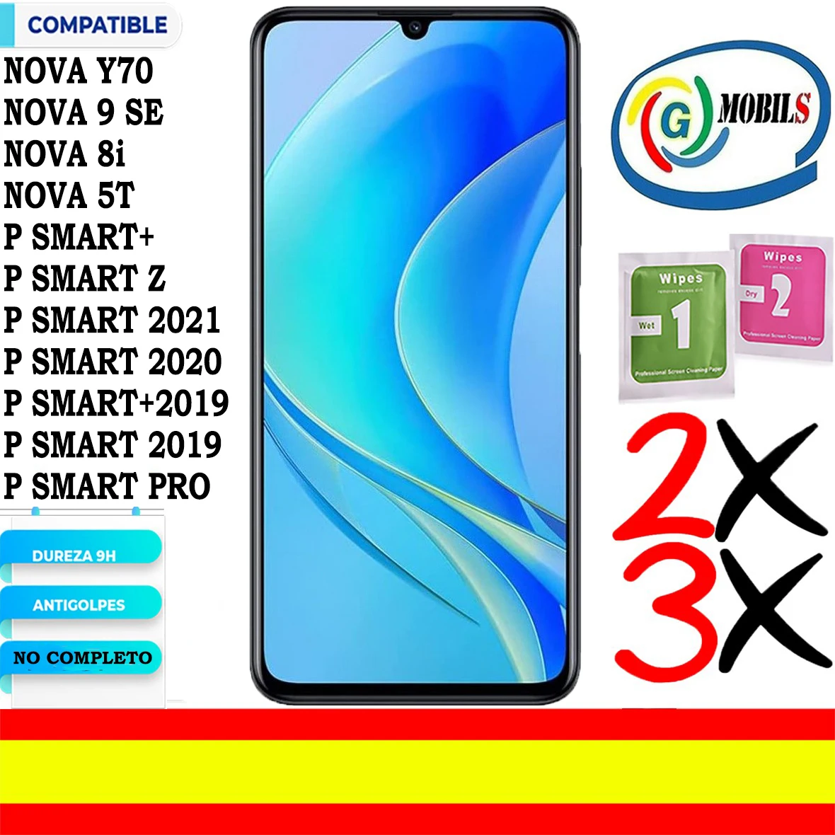 Compatibile Huawei Nova Y70, Nova 9 Se, Nova 8I, Nova 5T, P Smart Plus, P Smart Z, P Smart 2021, P Smart 2020, Pellicola Salvaschermo Generica P Smart