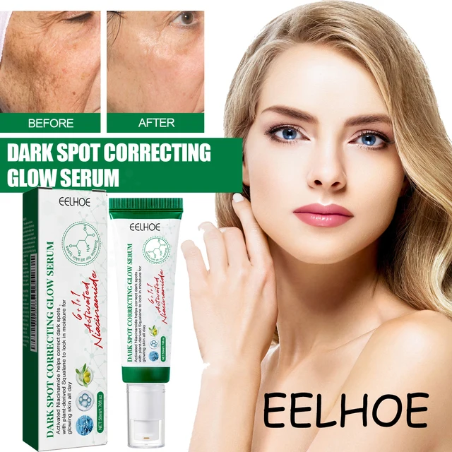 EELHOE Face Glowing Serum Daily Dark Spot Corrector Aufhellender Hautton Reduziert Stumpfheit Feuchtigkeitsspendendes, glättendes Gesichtsserum