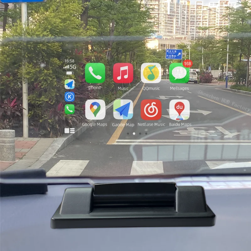 Navegador HUD; HUD dividido; velocímetro, altímetro; Mirroring inalámbrico de pantalla automática CarPlay/Hicar/Android; 2-3 metros de imágenes aéreas 6