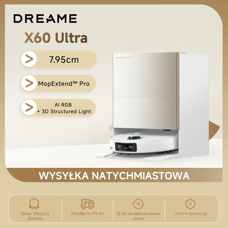 Robot sprzątający Dreame X60 Ultra z Polski za $1180.11 / ~4505zł