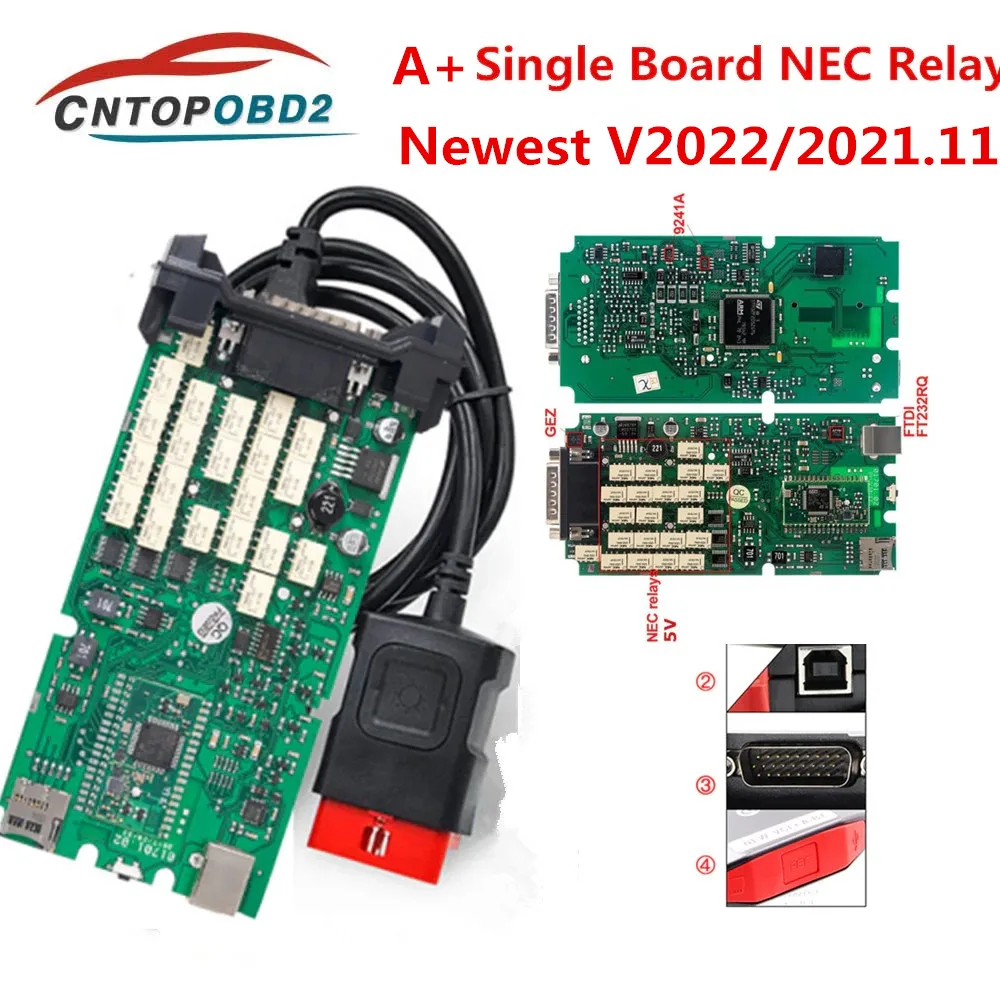 A+++ Single Board Multidiag Pro 150 TCS Pro OBD2 Bluetooth Scanner V4.3 FW 3201 For Car Truck Diagnostic Tool Until 2023