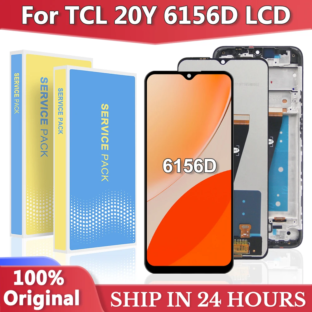 

Original 6.52"For TCL 20Y Display 6156D LCD Touch Screen Digitizer Assembly With Frame For TCL 20Y display Replacement