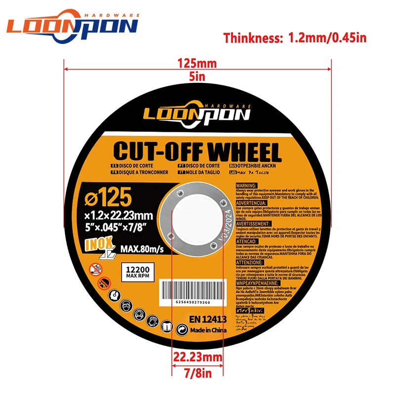 Cutting Disc Abrasive Wheel Grinding Wheel Cutting Blade 75/105/115/125/180/230/335mm Resin Cutting Wheel Disc Cutting Blade Rotary Tool for Angle Grinder Metal