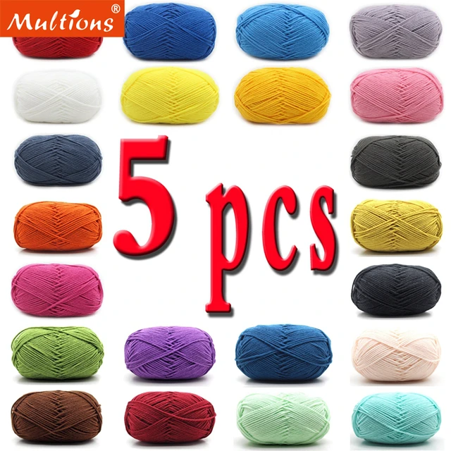 12Pcs 50g Milk Cotton Yarn Cotton Chunky Hand-woven Crochet