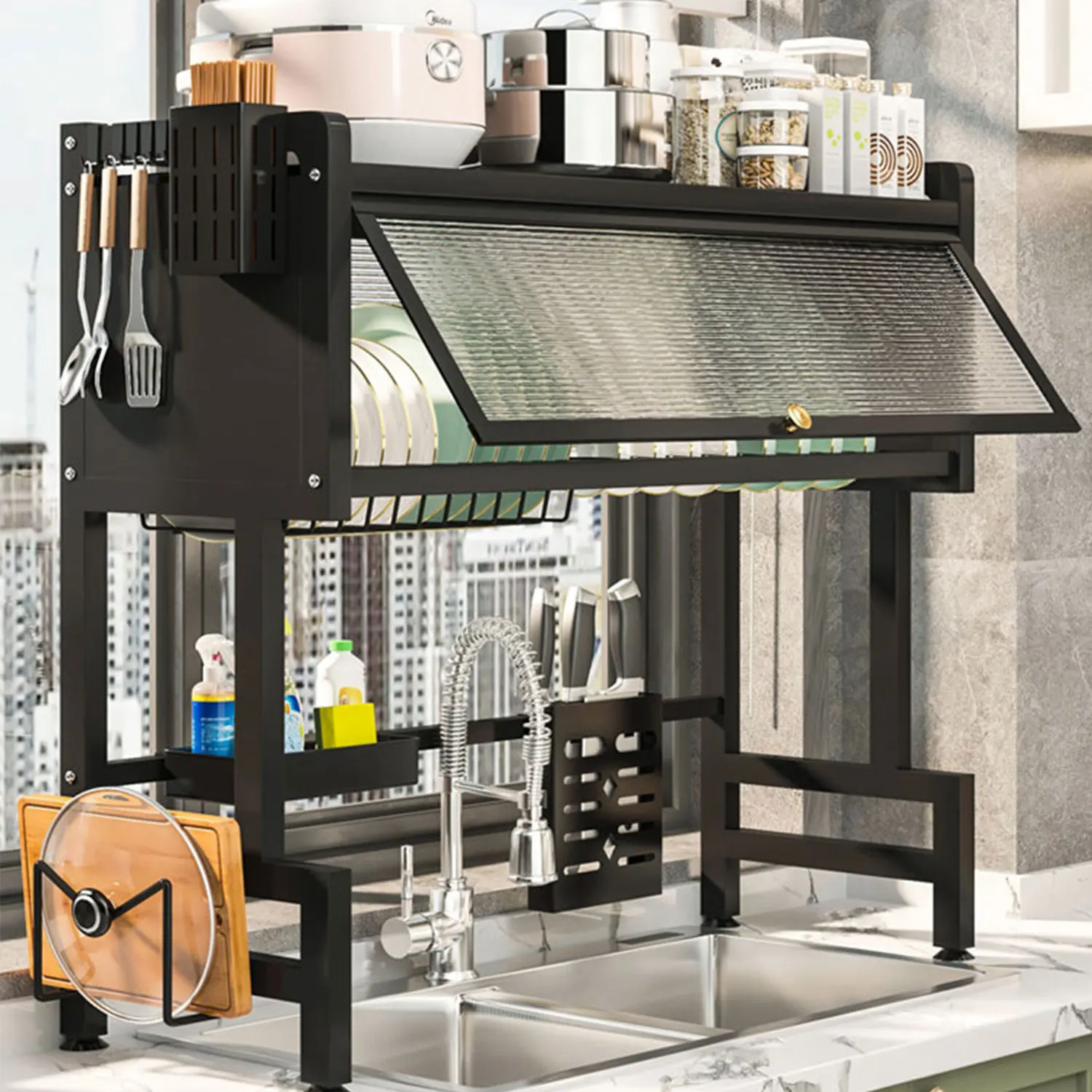 moderni keittiötelineen ilme