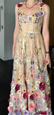 Floral ball gown wedding dress photo review
