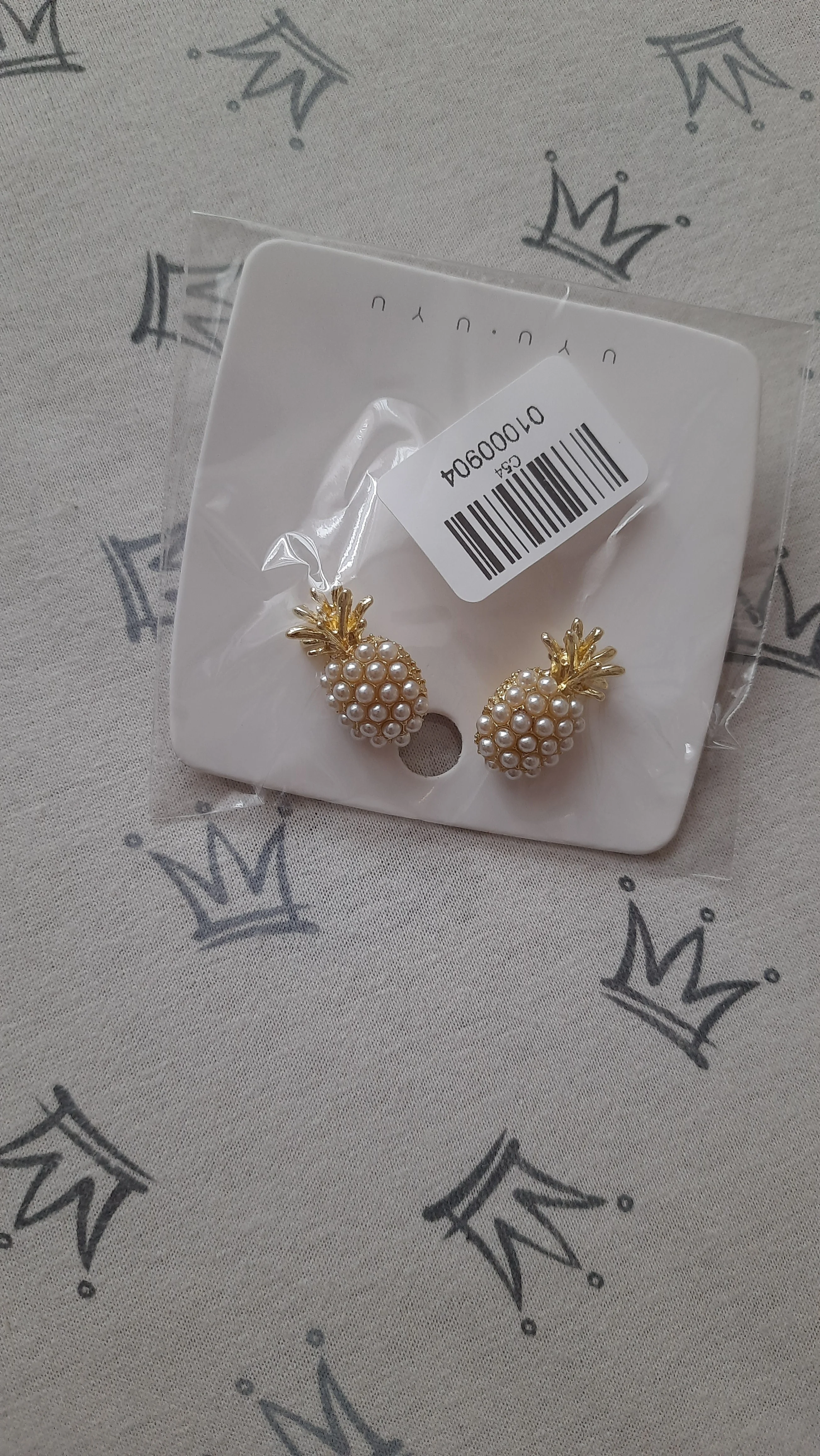 Pineapple Pearl Earrings French Retro High-quality Earrings Net Red Temperament Female 2022 New Wave Earrings Prevent Allergy photo review