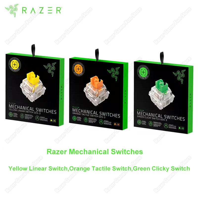 Razer-interruptores Mecânicos para Teclado Gamer Blackwidow v4 75 Gen 36 Switches Quantidade por Pacote