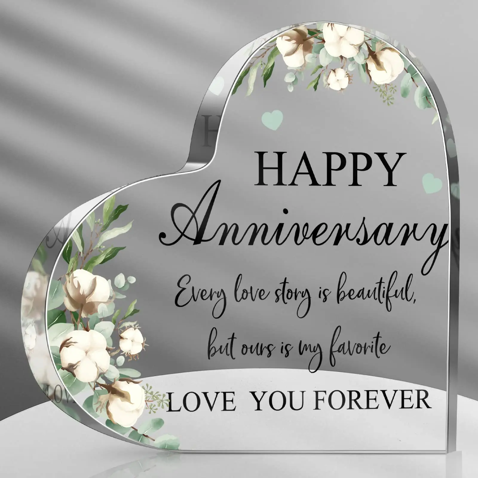 

Подарок на свадьбу для женщины на годовщину, акриловое сердце, сувенир для жены, мужа, девушки, парня