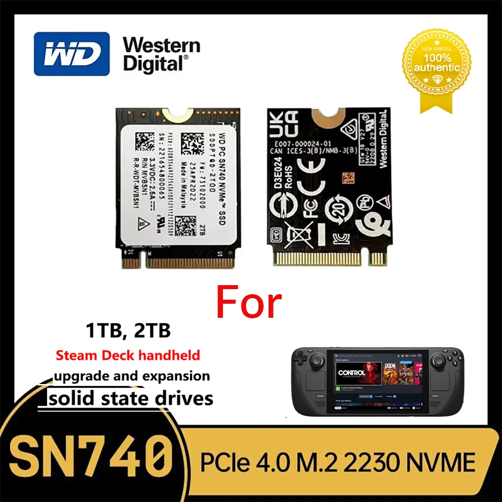 Western Digital WD SN740 M.2 2230 SSD 1TB 2TB NVMe PCIe Gen4 for
