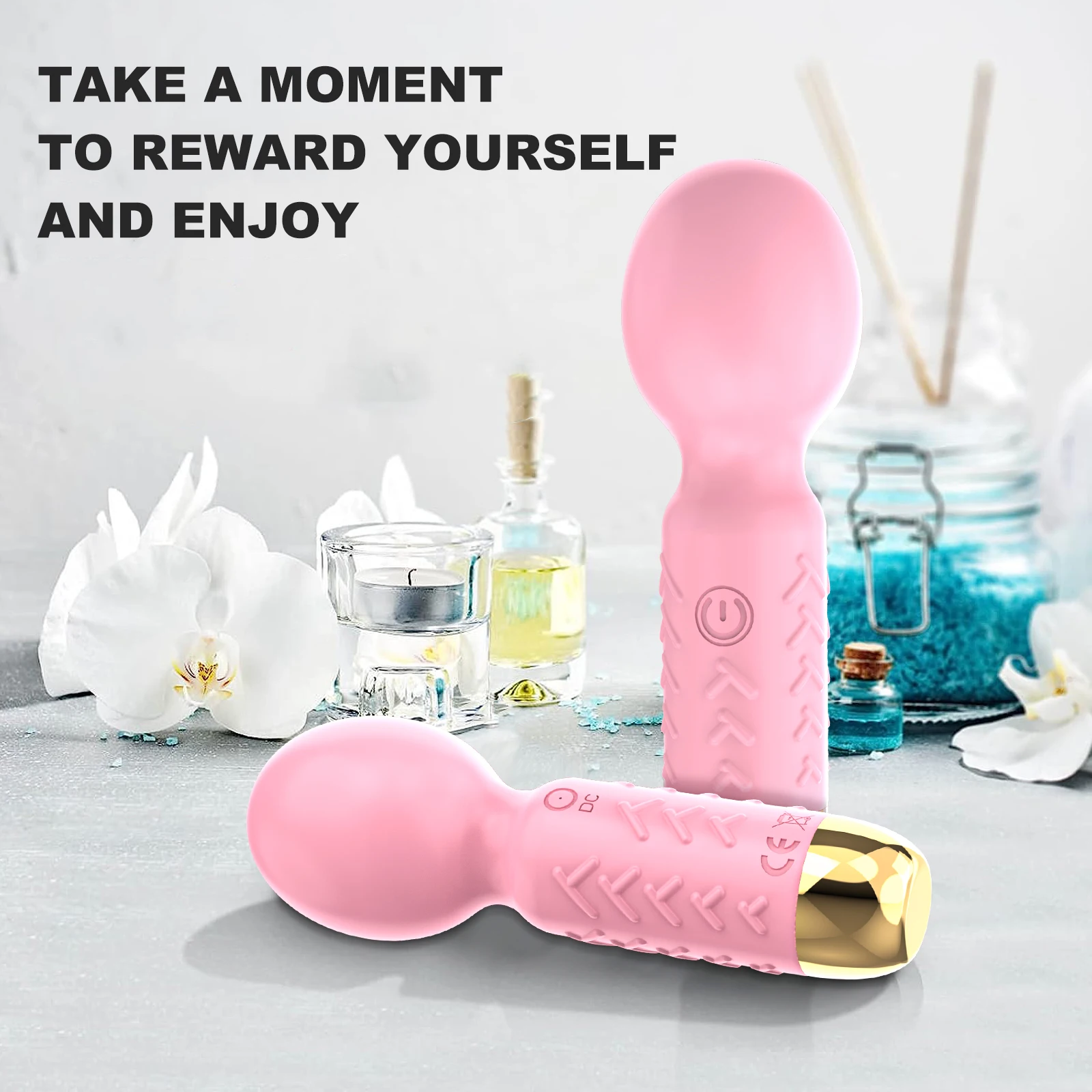 Personal Massager For Women, Mini Rechargeable Wand Massagers Cordless Powerful Wand With 10 Vibration For Soreness Relief