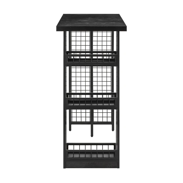 SoBuy FWT100-SCH Tavolo da bar tavolo da pranzo tavolo da balcone tavolo da cucina Tavolo da bistrot bancone bar Tavolo da balcone tavolino Nero 4
