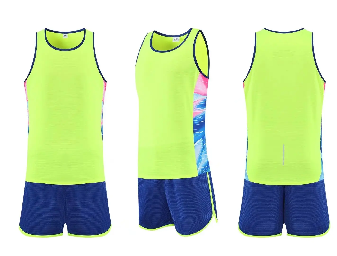 Men Running Sets Quick Dry Sprint Sports Jogging Uniform Vest Shorts Thin Marathon Outdoor Suits Outdoor Marathon Uniform