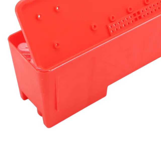 Méh Piros Dobozok Queen Szállító Doboz Ketrecekkel Tenyésztő Berendezés Cellás Műanyag Inkubátor Méhész Eszközök - Image 2