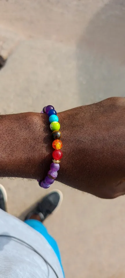 7 Chakra Lava Stone Bracelet for Healing & Protection photo review