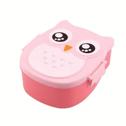 Charming Owl Design Portable Lunch Box - Perfect (Pink)