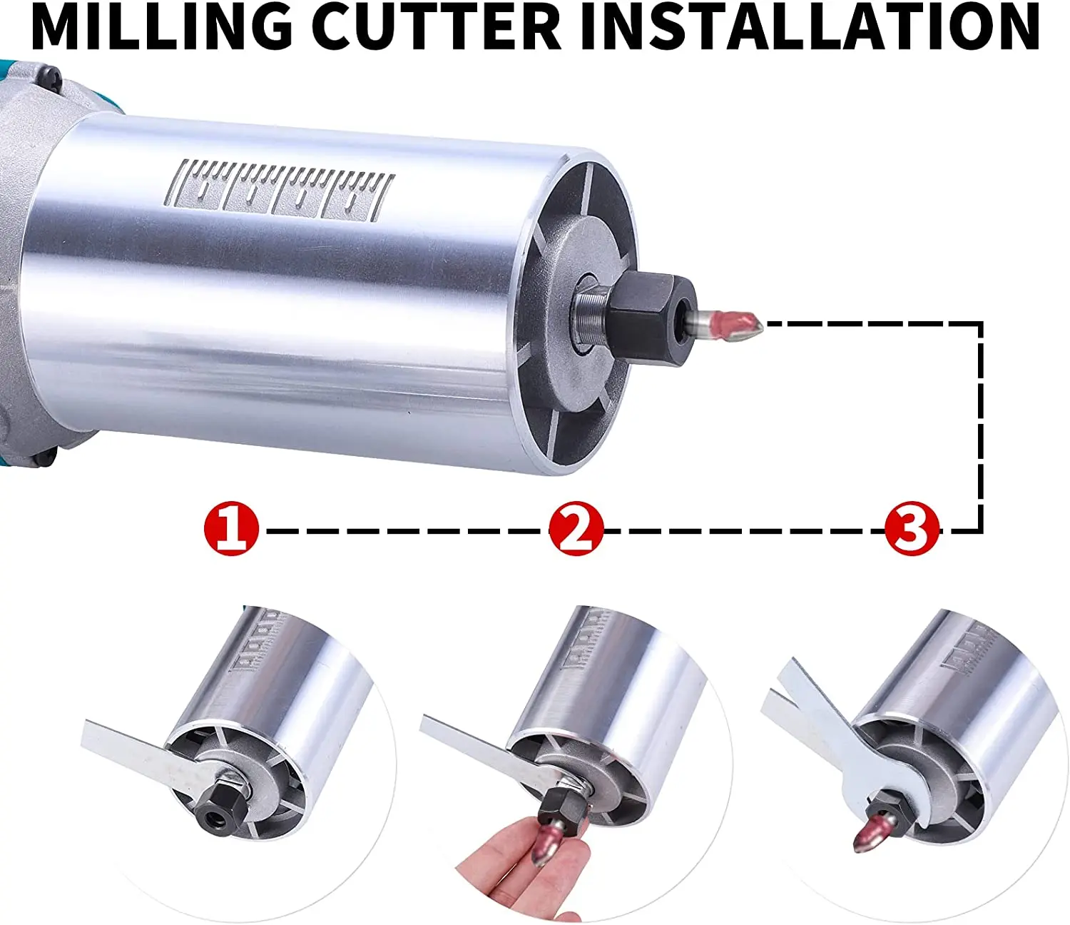 Wood Router 800W Woodworking Electric Trimmer 220V 30000rpm DIY Carving Wood Milling Engraving Slotting Trimming Machine