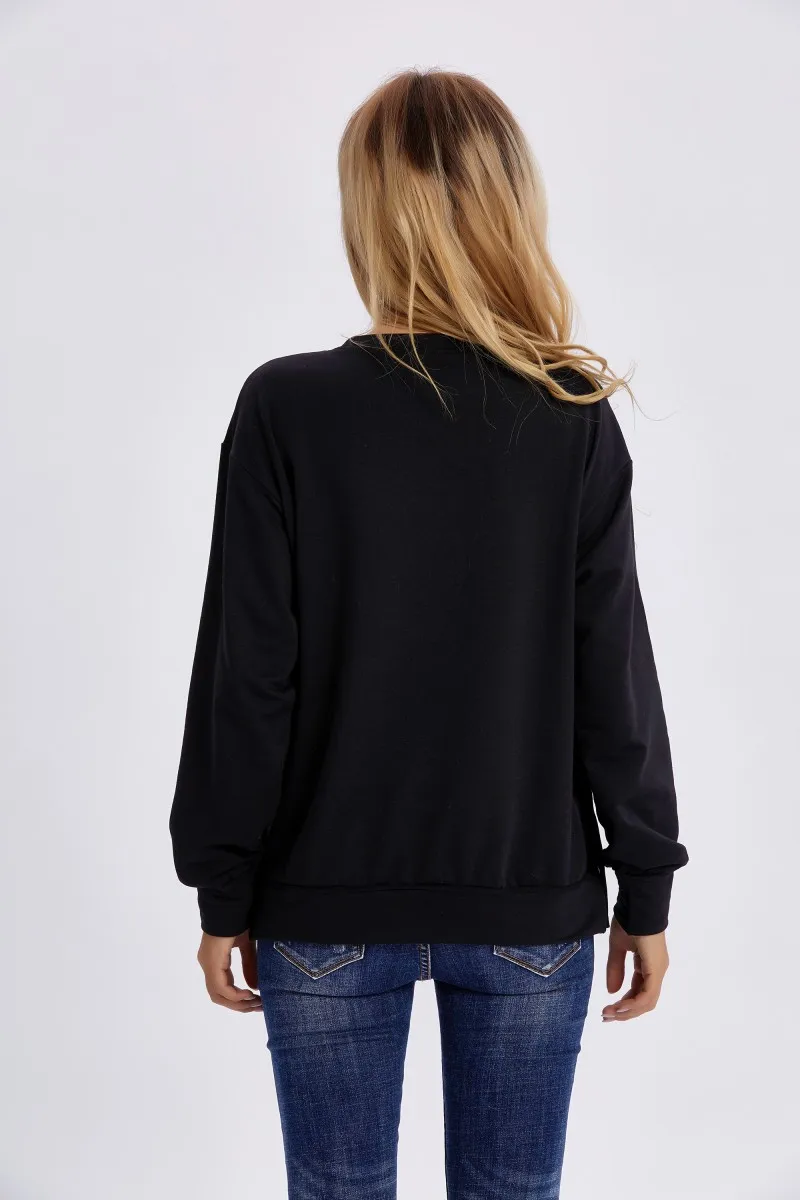Maternity Clothes Premama Long Sleeve Blouse Fall Winter Loose Pregnant Women Solid O-Neck Sweater Shirt postpartum Pullover Top 5