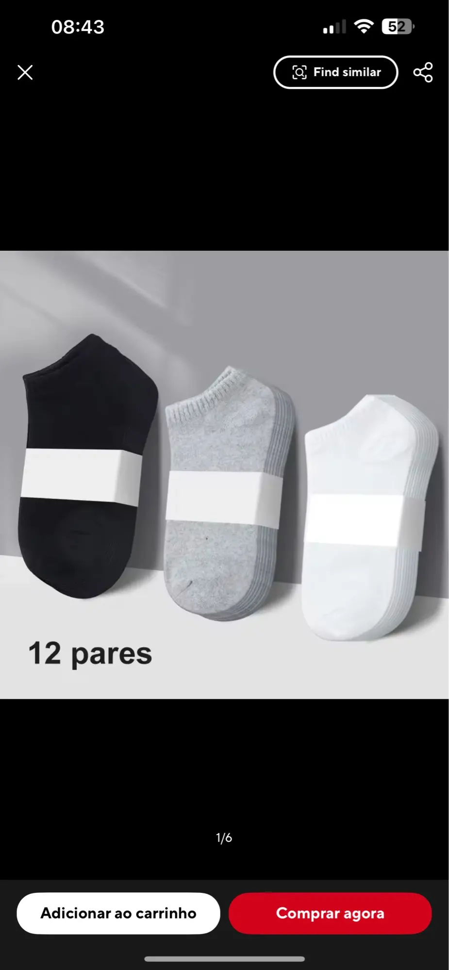 meias masculina kit 12 pares，12 Pares meias masculino,Meias De Barco，meias esportivas，meias de algodão masculino，respirável,mens photo review