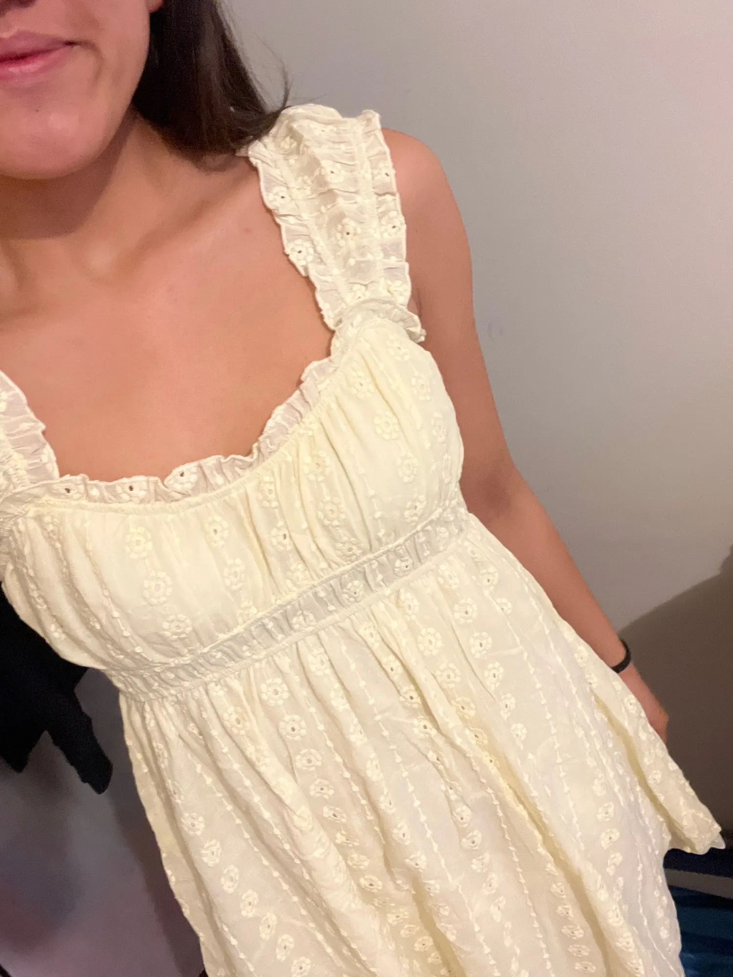 Summer Floral Embroidery Sleeveless A-Line Beach Dress photo review