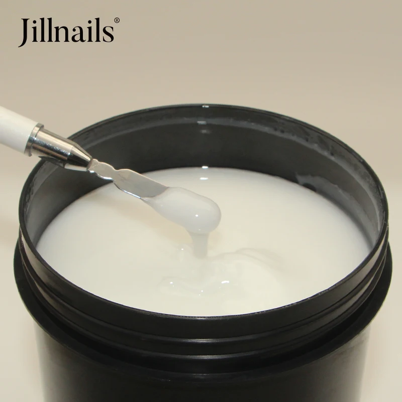 

Jillnails Milky White Self Leveling Gel Builder Medium Thick 1kg Nail Gel Natural Nails Extension Building