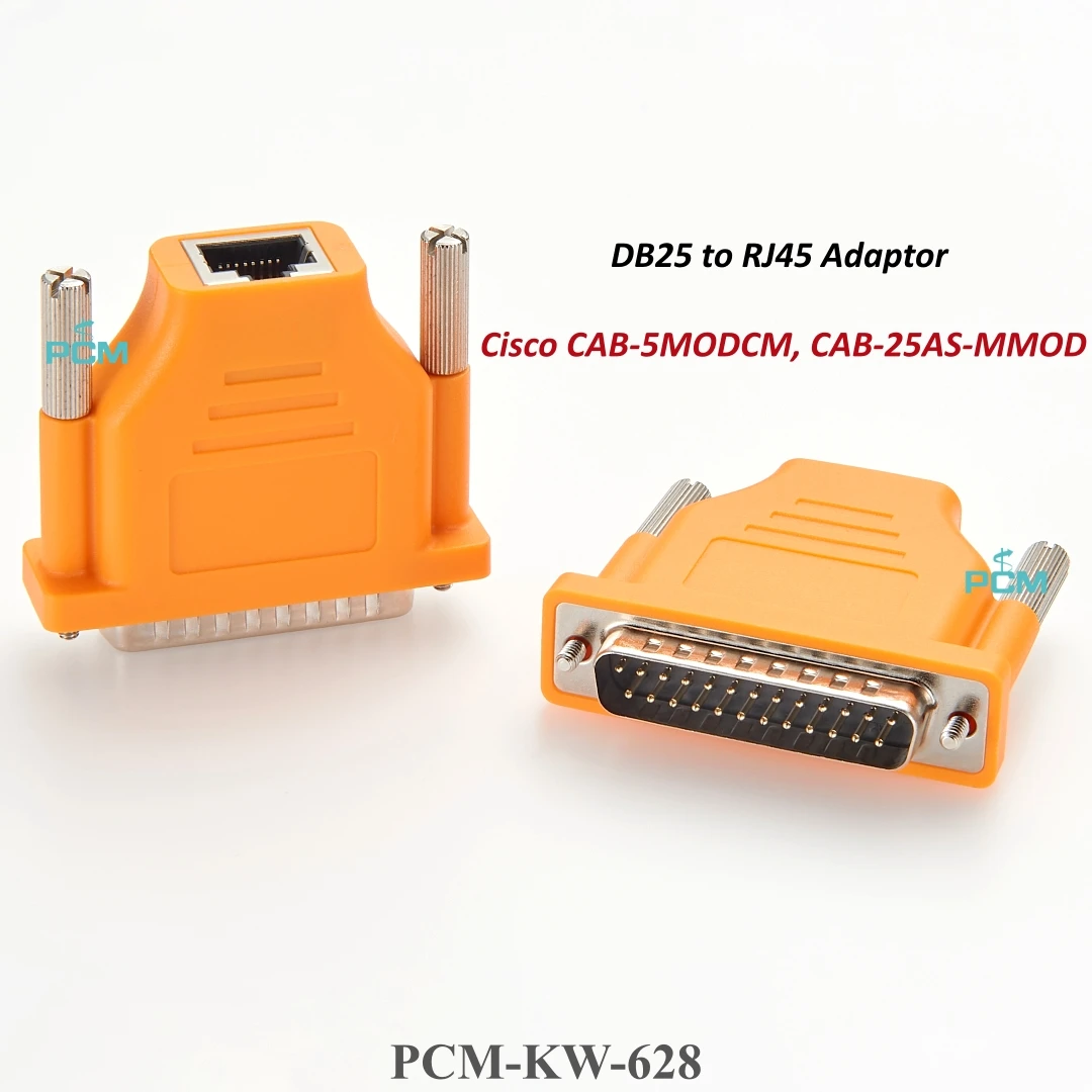 DB25 수컷 플러그에서 RJ45 암컷 잭 소켓 모뎀 어댑터 시스코 호환 CAB-5MODCM CAB-25AS-MMOD 라우터 액세스 서버용