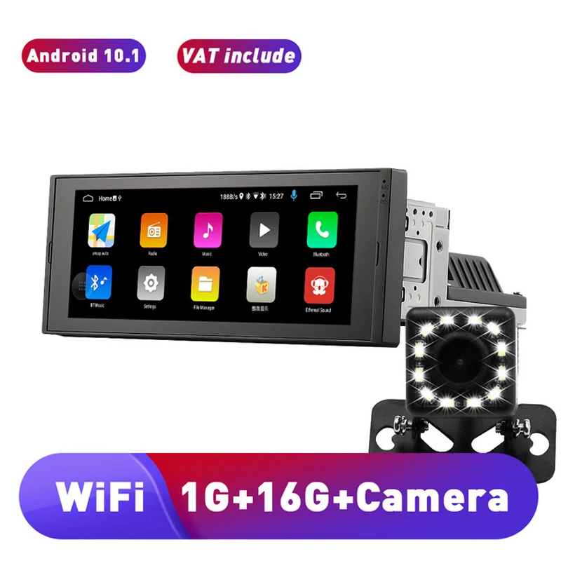 1 Din Android Car Multimedia Player Universal 6.9 Inch Touch Screen