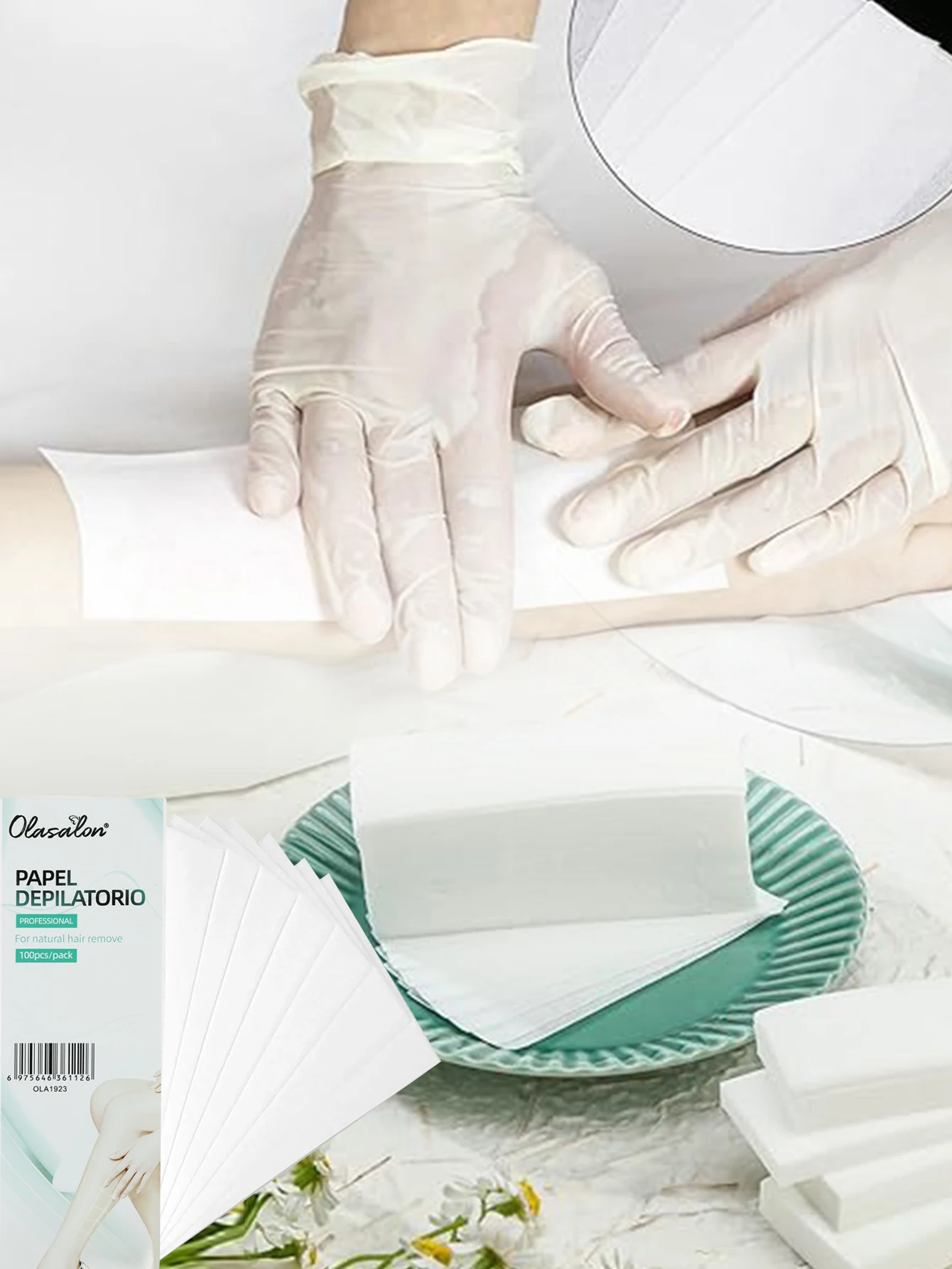100Pieces of Hair Removal Wax Paper Non-woven Fabric Whole Body Legs and Arms Hair Removal No Residue Home WaxHair Tools