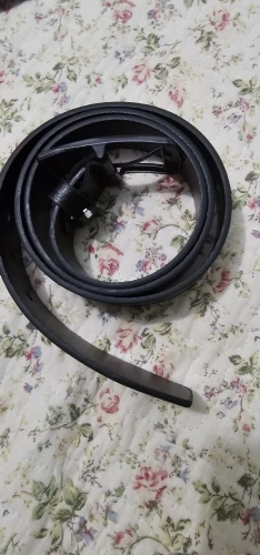 MIDNIGHT SOVEREIGN™ – Black Buckle Genuine Leather Belt photo review