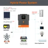PowMr 1.5KW 1KW Solar Hybrid Inverter 12V 220V Pure Sine Wave With Charging MPPT 80A Solar Chage Controller Panel 150VDC Input 3