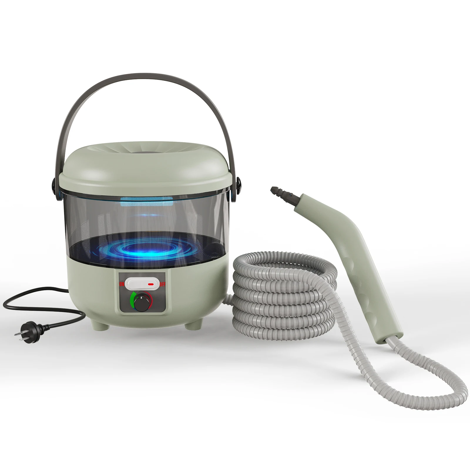 2500W Powerful Handheld Steam Cleaner with 6 Brush Heads - 45 Mins Runtime, 110V Multiuse Steamer for Deep Cleaning Upholstery, 1