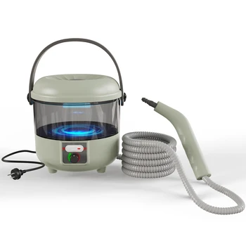 2500W Powerful Handheld Steam Cleaner with 6 Brush Heads - 45 Mins Runtime, 110V Multiuse Steamer for Deep Cleaning Upholstery, 1