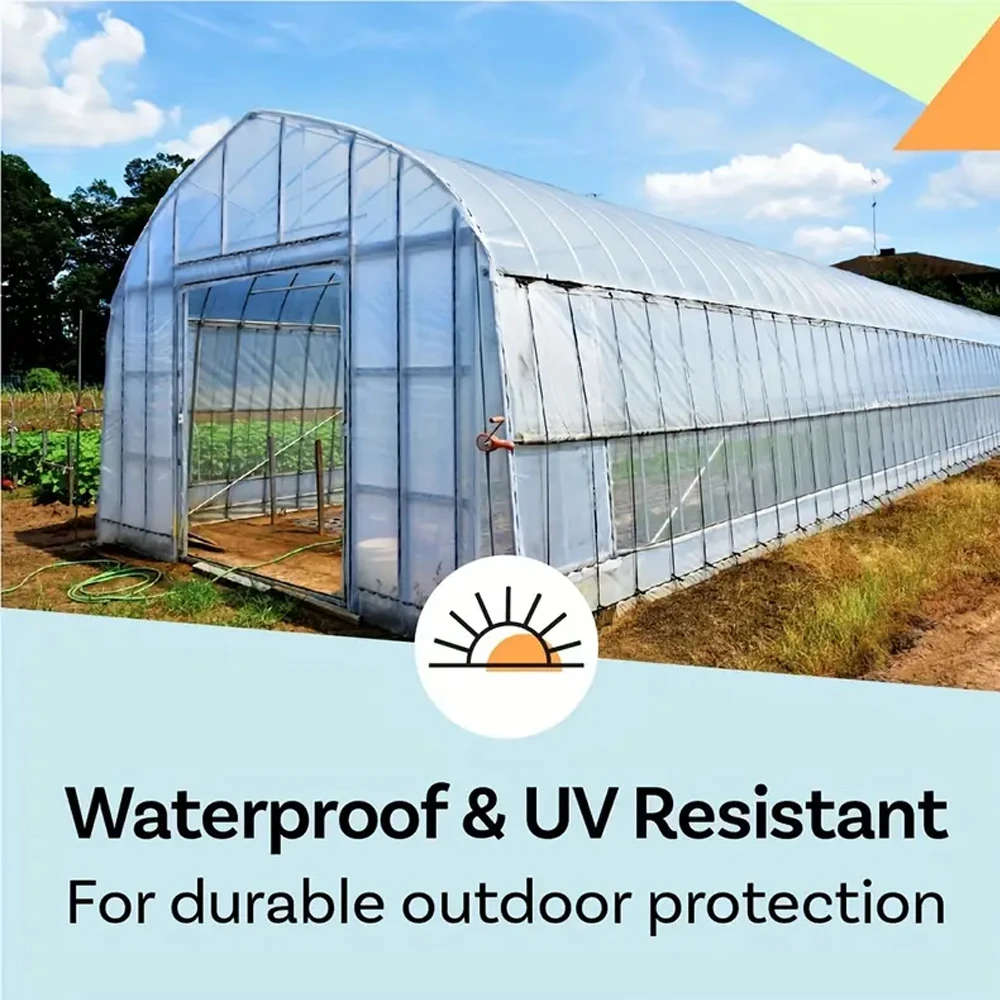 Polyester film 32.8ft Greenhouse Repair Tape UV Resistant Waterproof Plastic Sheeting Film for Workshop