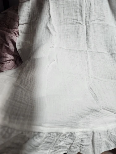 Organic Cotton Baby Blankets Newborn Muslin Swaddle Baby Wrap Gauze Ruffle Blanket Bedding Items Babies Accessories photo review