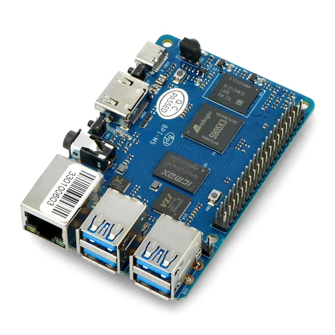 Amlogic S905X3  ھ Amlogic S905X3 4GB LPDDR4 RAM 16GB eMMC ÷  Linux Debian BPI-M5