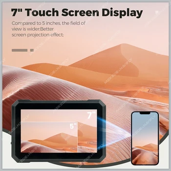 Navifly 7-inch Motorcycle GPS Navigation IPX7 Waterproof Wireless Carplay Android Auto Display Screen Portable Motobike Monitor 6