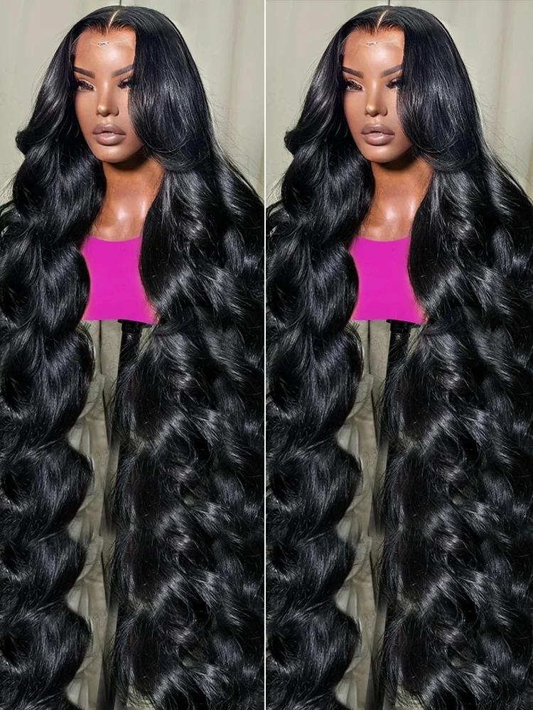 Body Wave Lace Front human hair wig 30 40 Inch 13x4 250% Brazilian Water Wave 13x6 HD Transparen Lace Frontal For Women